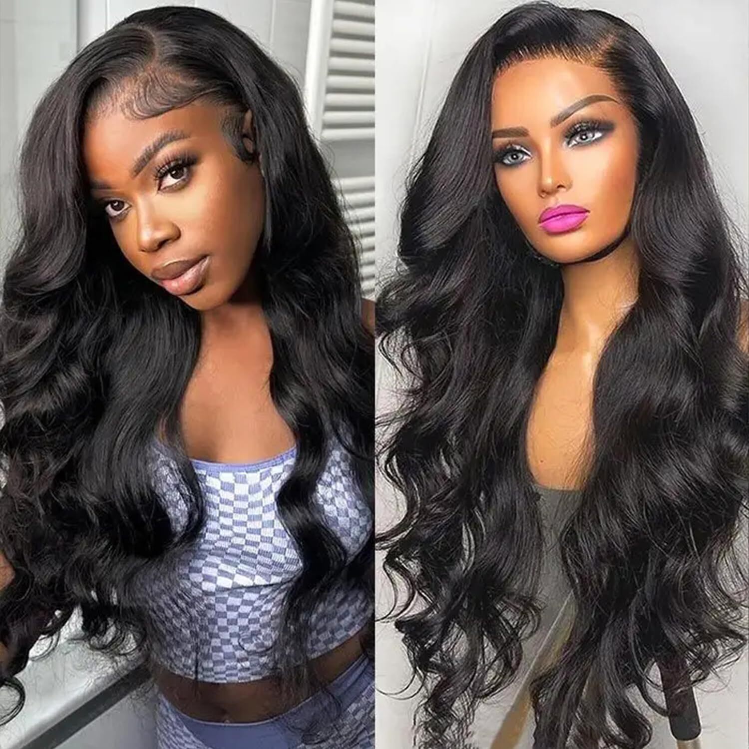 5×5 Silk Base Full Lace Human Hair Wig Body Wave Pre Plucked Silk Top Lace Wigs