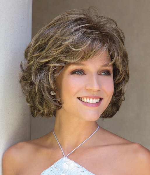 Brown Synthetic Short Hair Afro Wavy Wigs for Women High Temperature Natural Wig