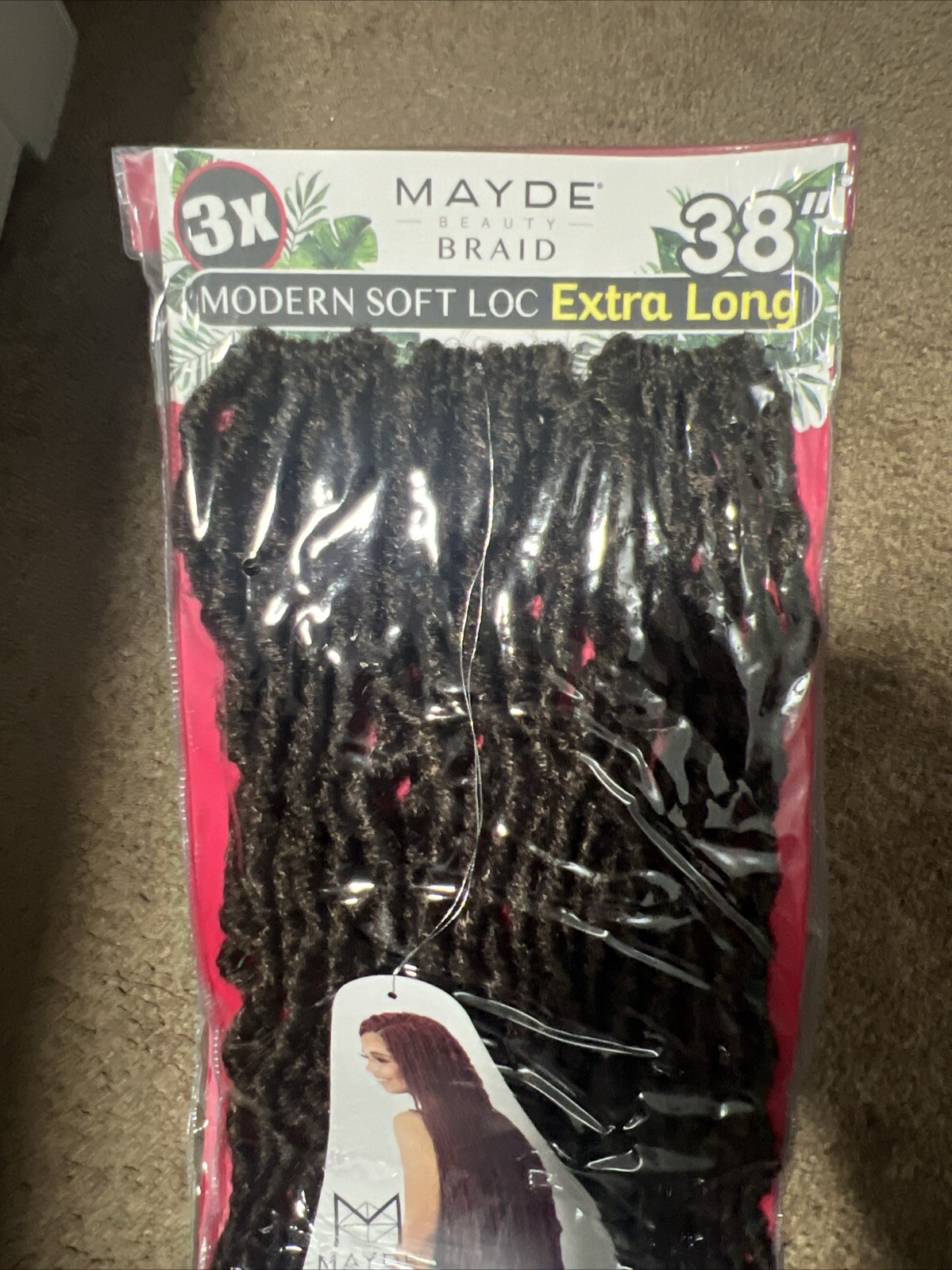 Mayde Beauty Crochet Braid 3X Modern Soft Locs 38”Color #27 Natural Texture NWT
