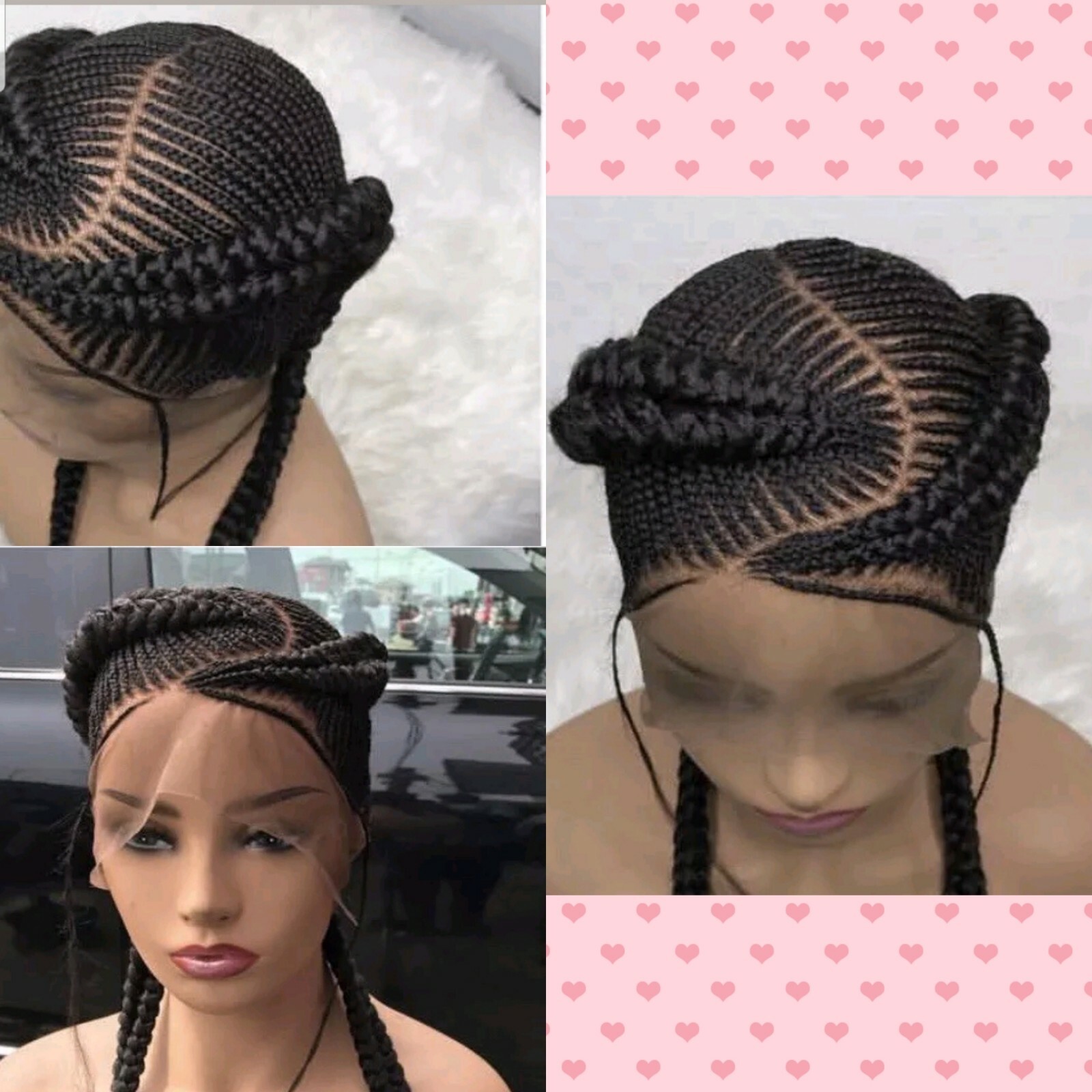 Braided wig:Handmade full lace Cornrow braids,PRE-ORDER ONLY.2-3WEEKS. Loc USA