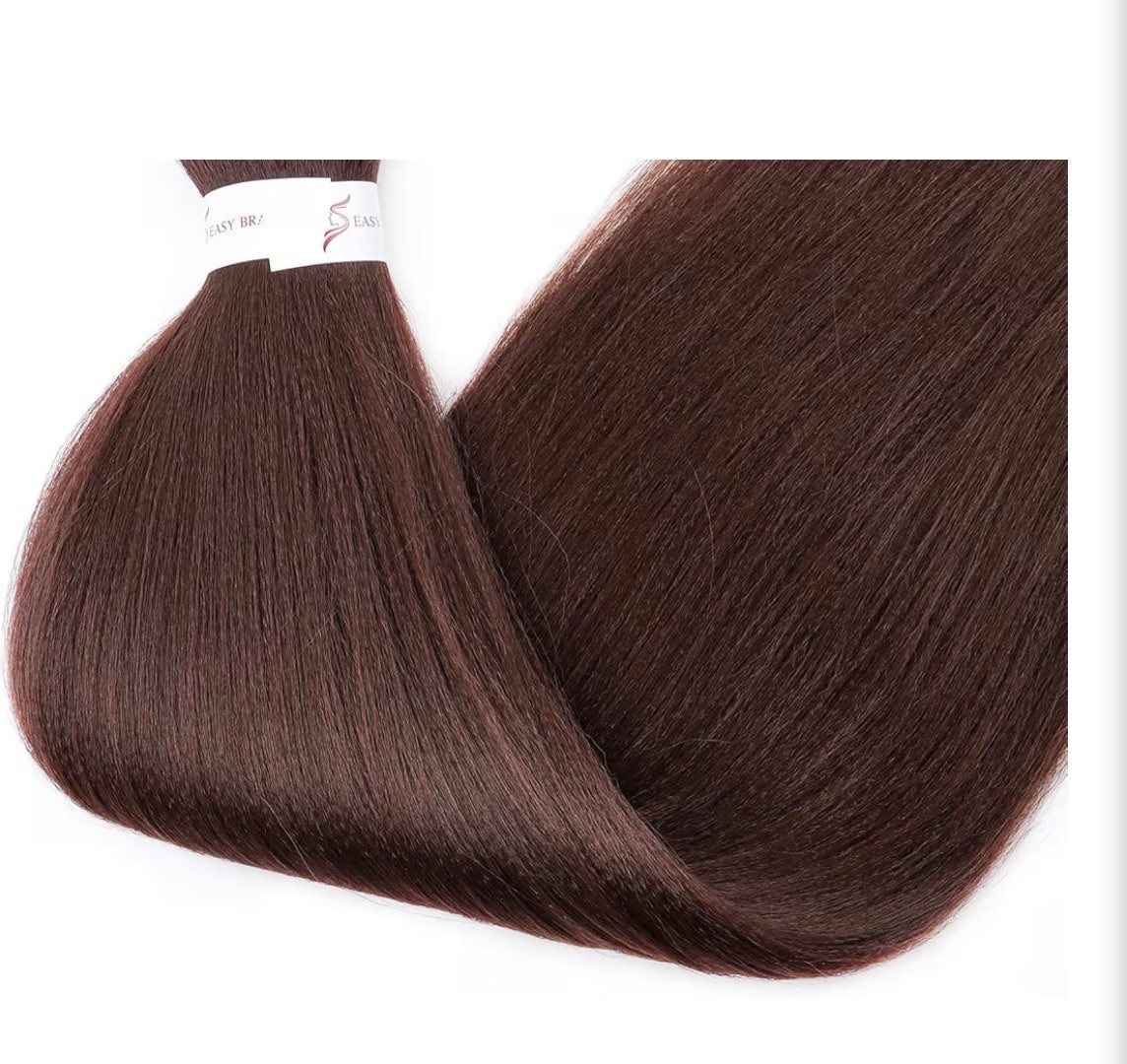 Chocolate Brown Braiding Hair Pre Stretched 18 Inch 3 Packs 33#