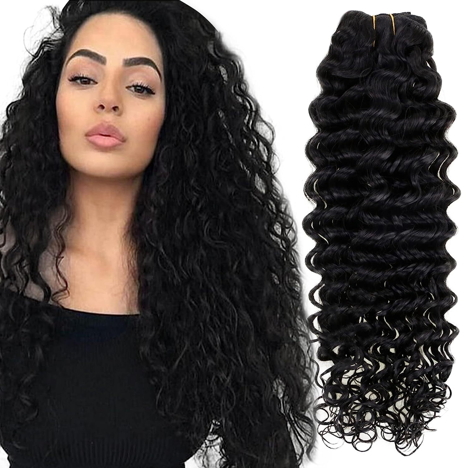 45cm to 70cm Natural Curly Clip In Extensions Human Hair 120g highlight blonde