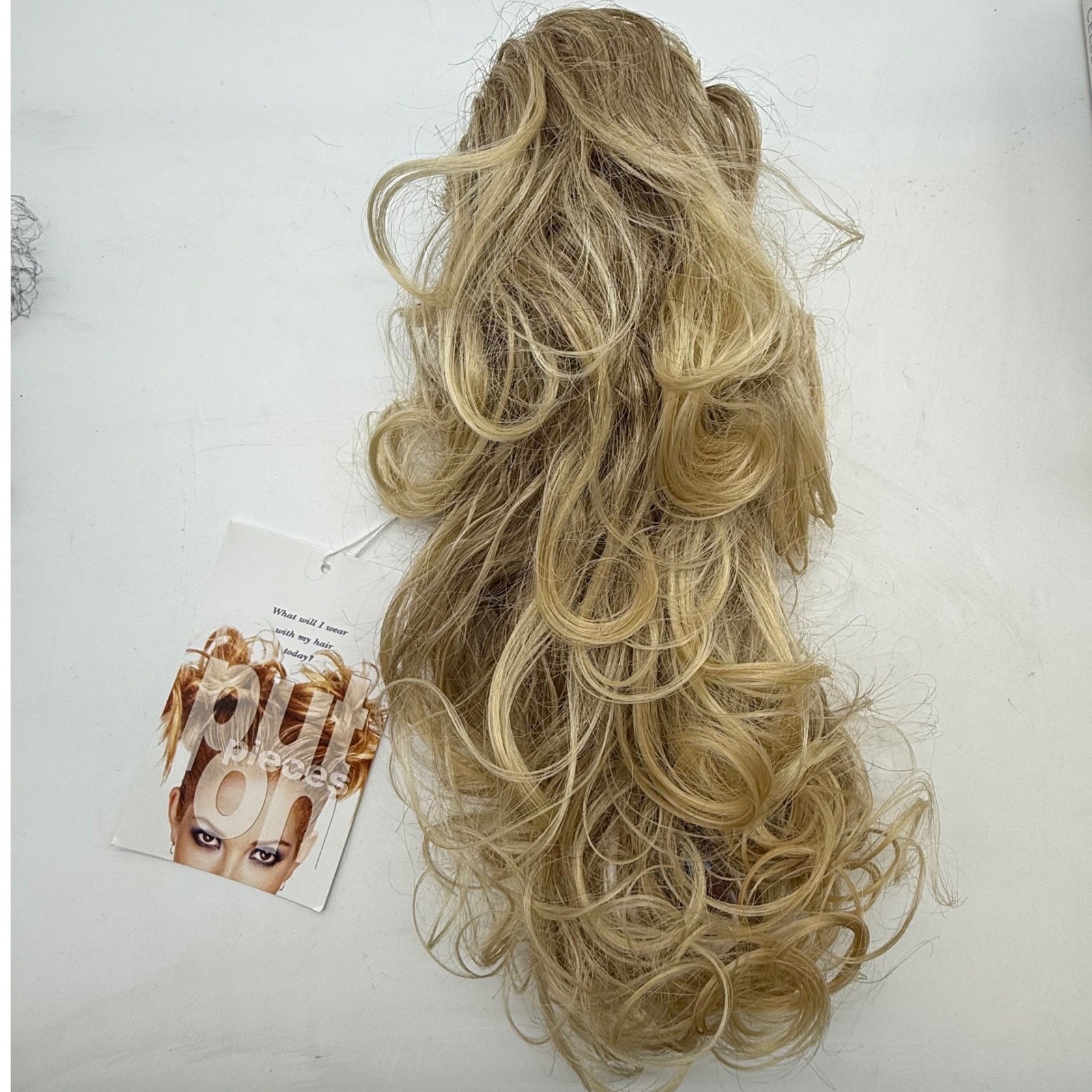 Celebrity Hair Wear Put On Pieces MISCHIEF Blond Curly Hair Extension Clip in