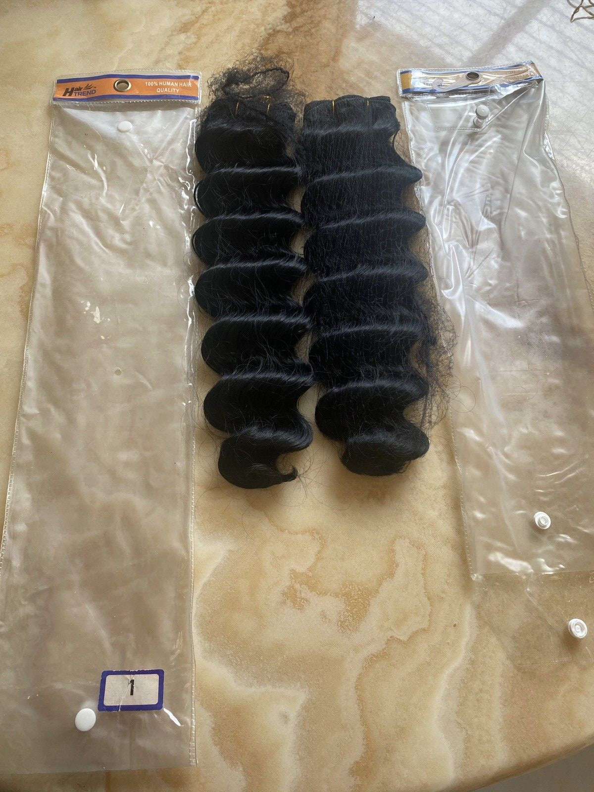 HAIRTREND QUALITY SYNTETHIC RIPPLE DEEP WAVE HAIR “16”INCH LOT 2 COLOR 1B