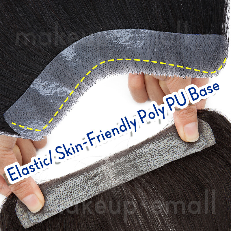 Front Hairline Mens TOupee 100 HUman Hair Replacement System Hairpiece Thin SKin