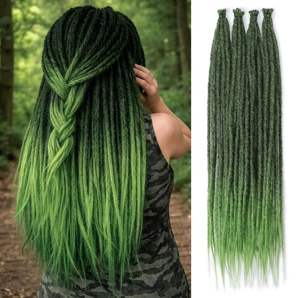 Colorful 24 Inch Dreadlock Hair Extensions 5 Strands Lot Reggae Crochet Braids