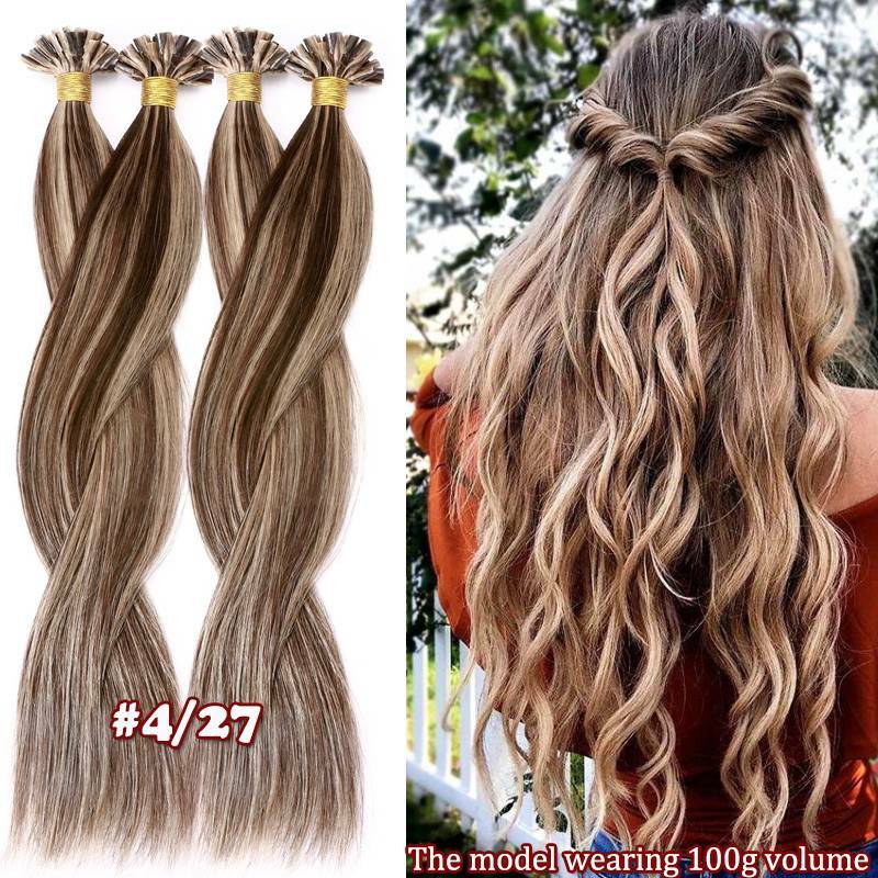 AAA 300S 1g U Nail Tip Keratin Real Human Hair Extensions Pre bonded 18″ 20 22″
