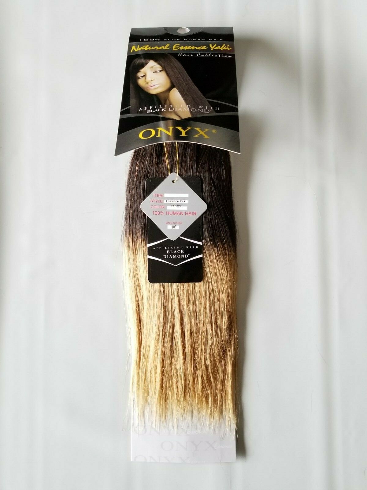 ONYX Black Diamond 100% Human Hair Natural Essence Yaki Weave Extension 10″~18″