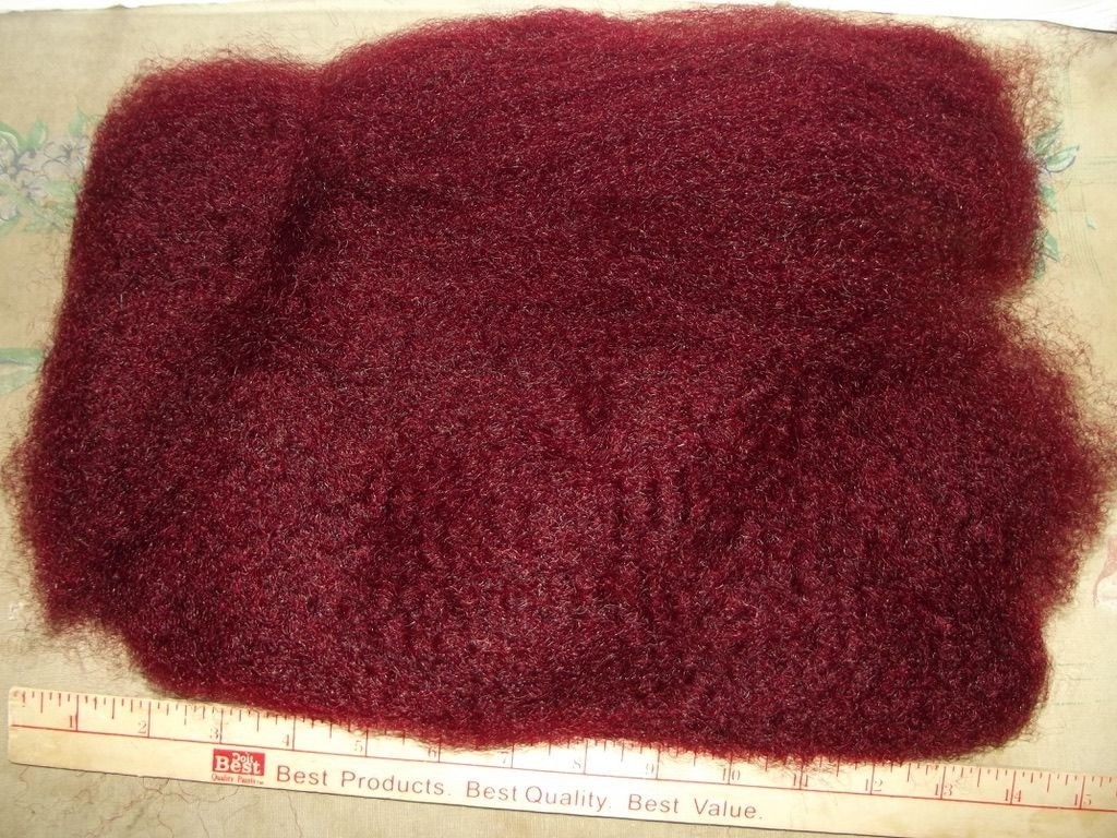Afro Kinkys Bulk Hair 22″ 100% Human Burgundy curly Braiding Dreadlocks crochet