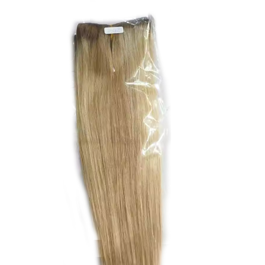 Blonde Customize Spider Seamless Octopus Clip in Hairpiece Clips in Wefts Topper