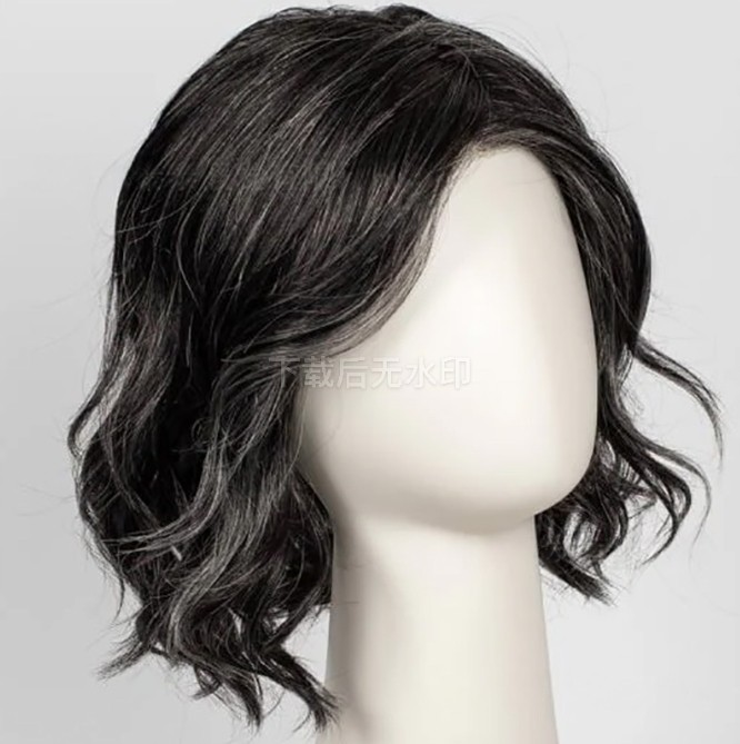 Highlight Black Grey Wave Wigs 100% Human Hair 13×4 Lace Front Wigs