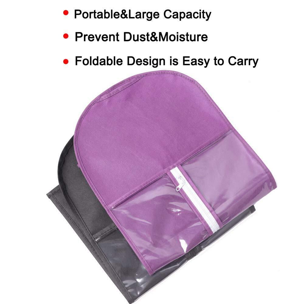 10pcs Wig Storage Bags Hair Extensions Dustproof Holder Case with Durable Zipper