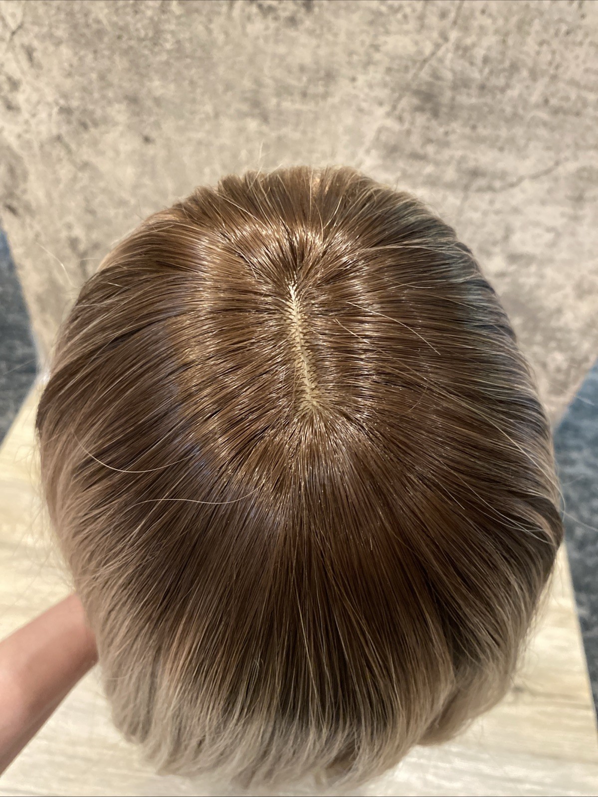 Woman’s wig brown with blonde highlights brown roots blonde hair bob wig