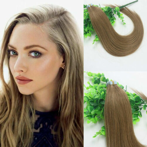 12A RUSSIAN TAPE IN HAIR Extensions 8# BALAYAGE ASH BLONDE 40Pcs 100g STRAIGHT