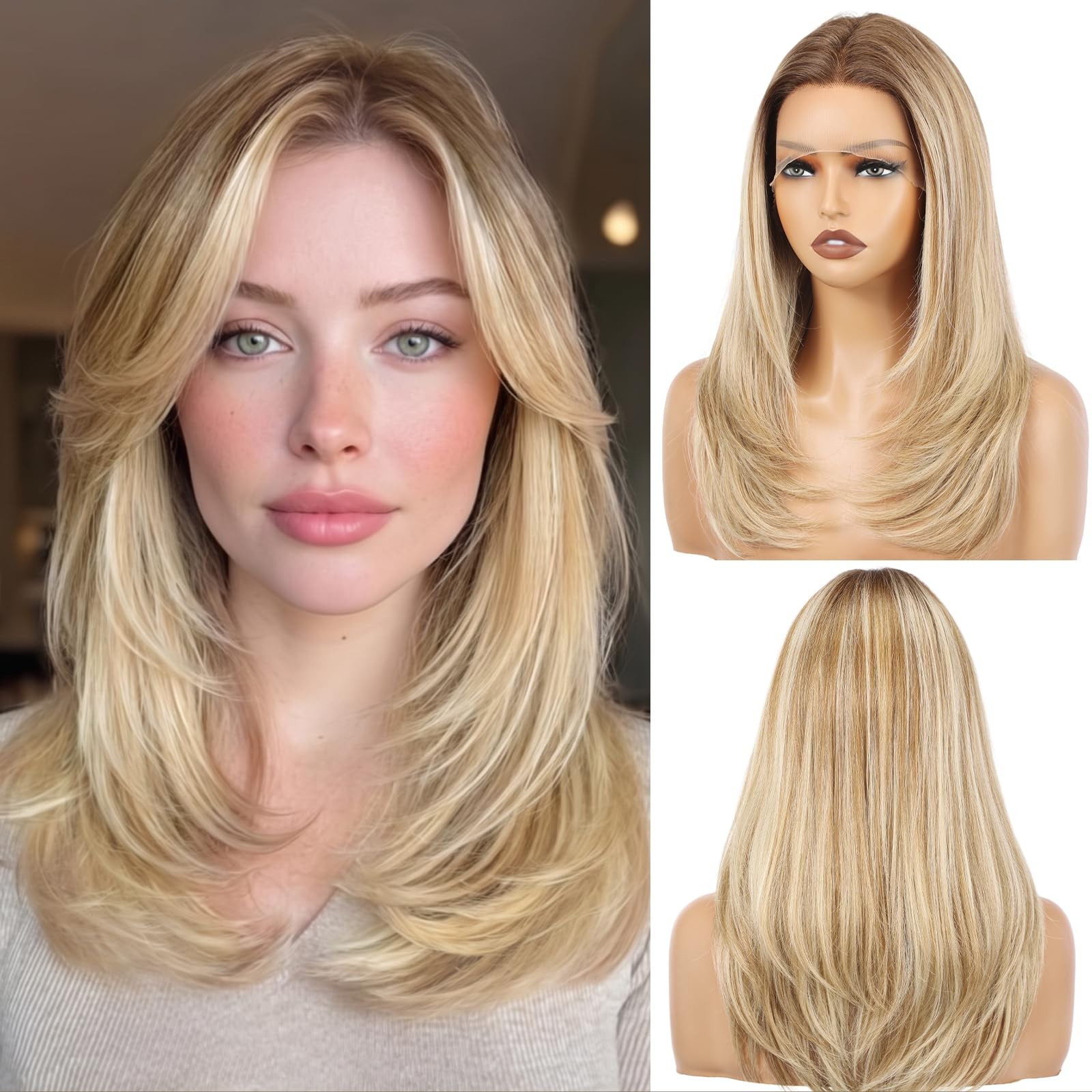 Shineup Emmor Human Hair Wig For Women 13X5X1 Inch Hd Lace Front Wig 18 Inch