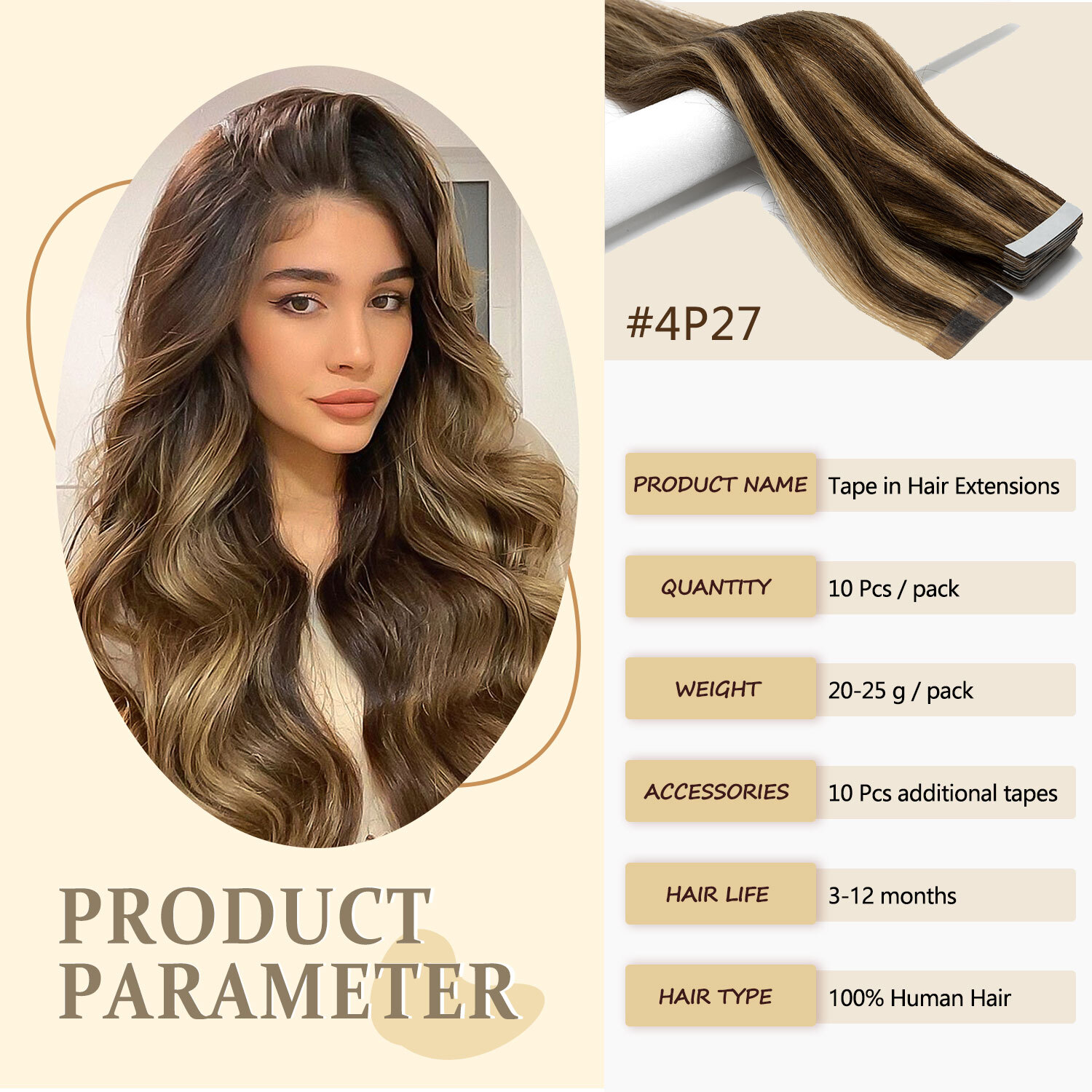 10/20/40/60PCS Tape In Real Remy Human Hair Extensions THICK Full Head Skin Weft