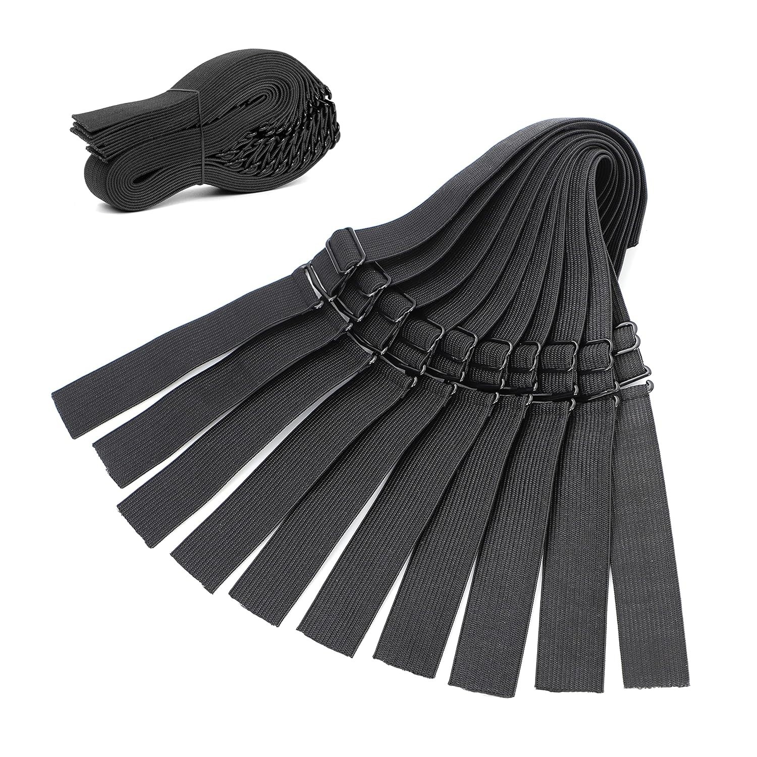Black Adjustable Wig Bands – 1‘’ x 20pcs for All Wig Styles and Comfort