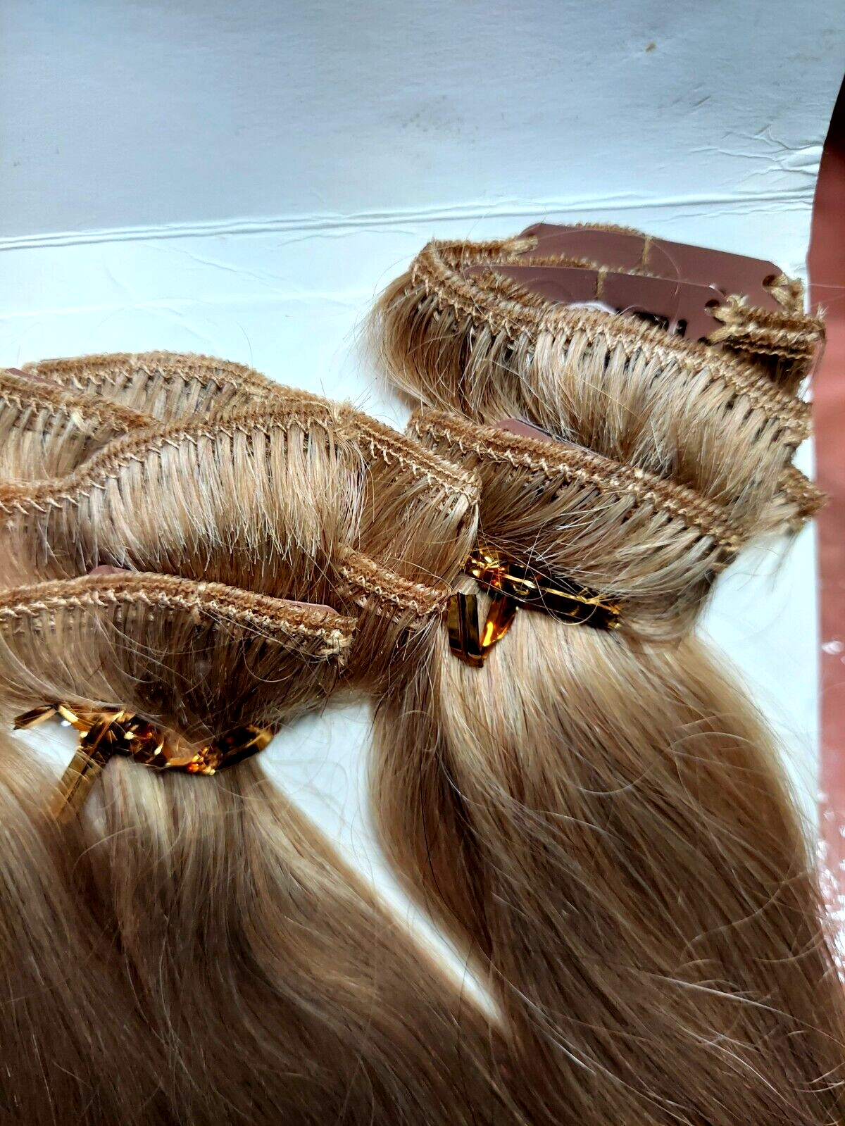 3 bundle Blonde Clip Hair Extension Silky 100% Remy Human Hair 19″
