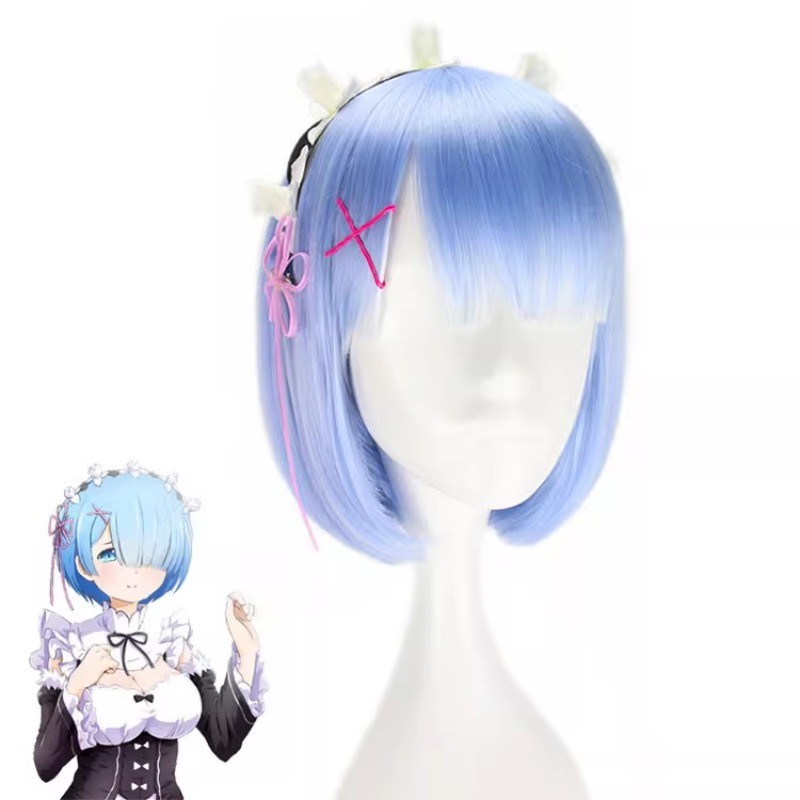Re: ZERO – Starting Life in Another World Rem Ram Wig Cosplay Performance
