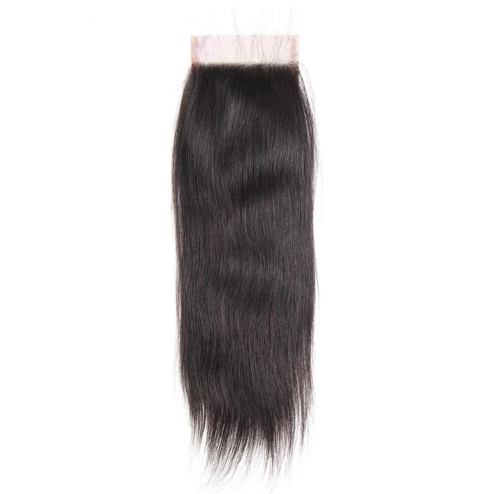 5*5 Silk Base Lace Closures Straight Skin Top Closure Human Hair Extension Black