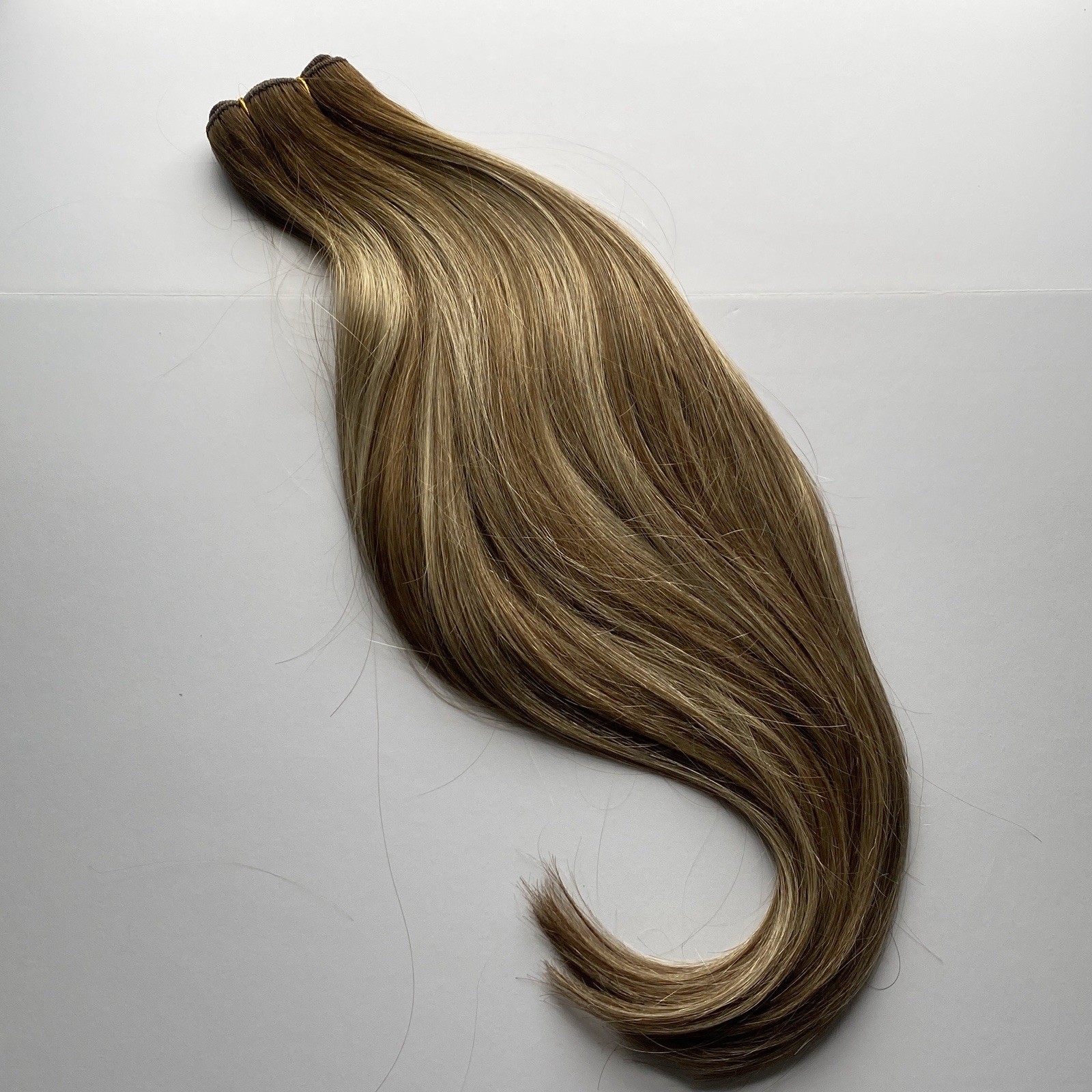 Sunny 20 Inch Sew In Double Weft Human Hair Balayage #3/8/22 Brown Blonde 100g