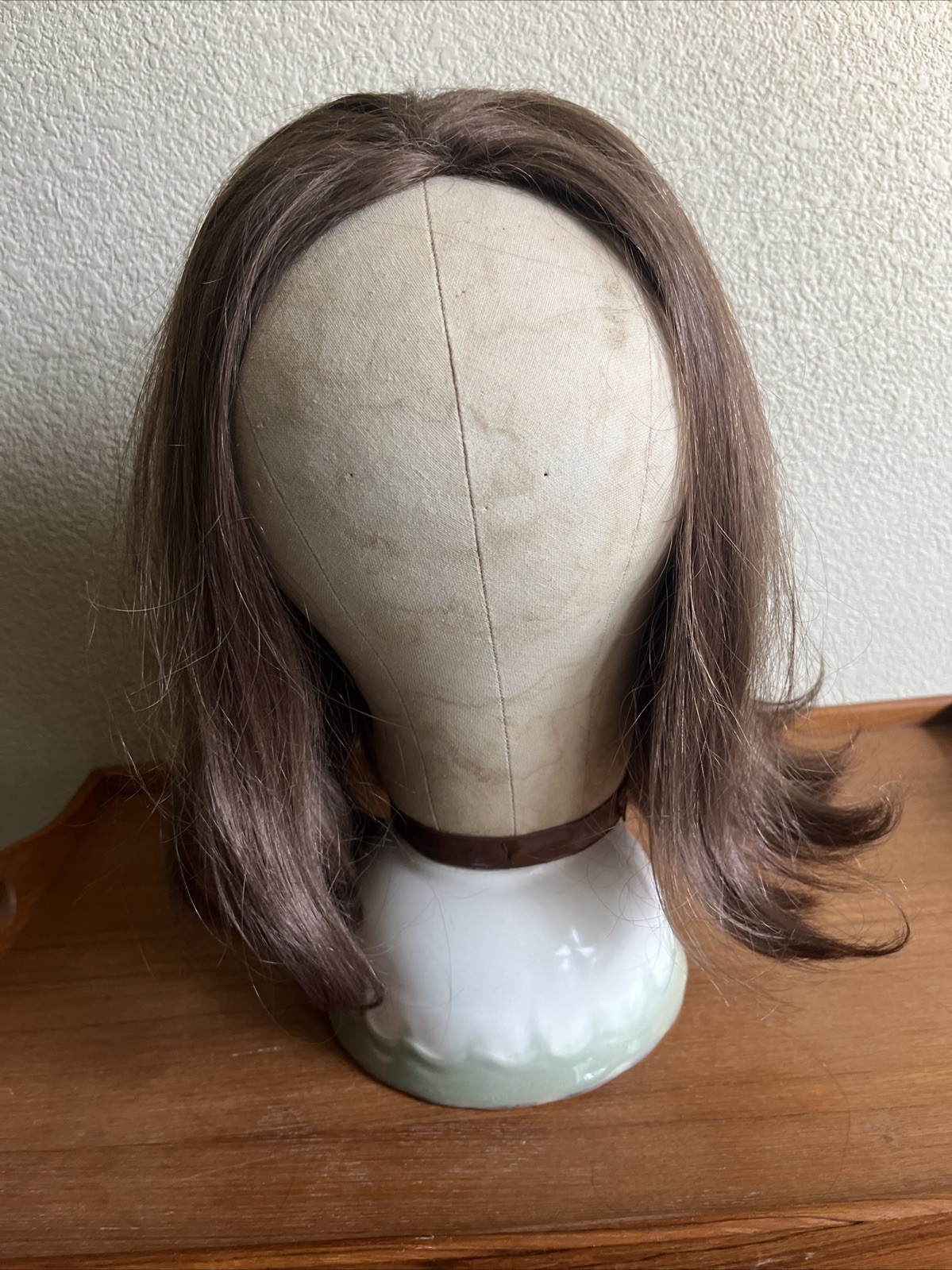 Vintage 100% Human Hair Wig From Indonesia Manufacture In Hong Kong