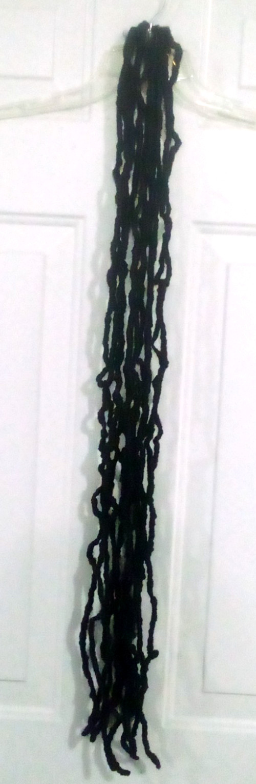 7 pack 36 in soft Locs Crochet Braids Hair pre looped color 1B black.