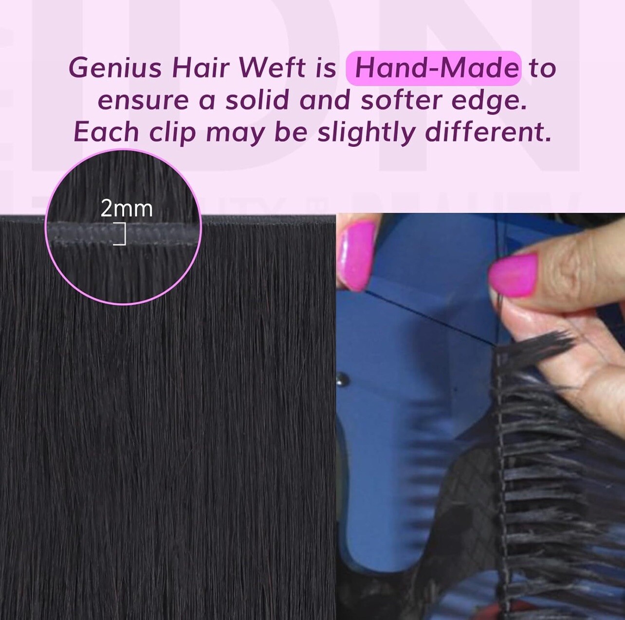 IDN BEAUTY Genius Weft Deep Wave HumanHair Clip In Hair Extension 14in 7pcs 100g