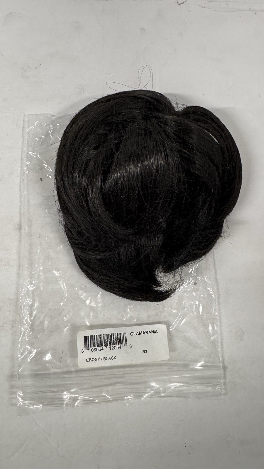 🆕 Glamarama Claw Clip Hair Bun R2 Ebony Black Synthetic Hairpiece