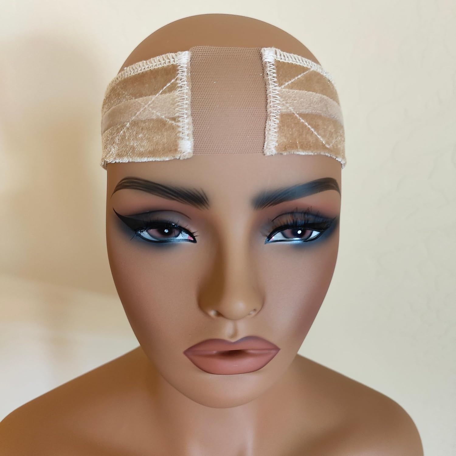 Velvet Grip Wig Band | Silicone and Lace | Adjustable for Lace Front Wigs (Beige