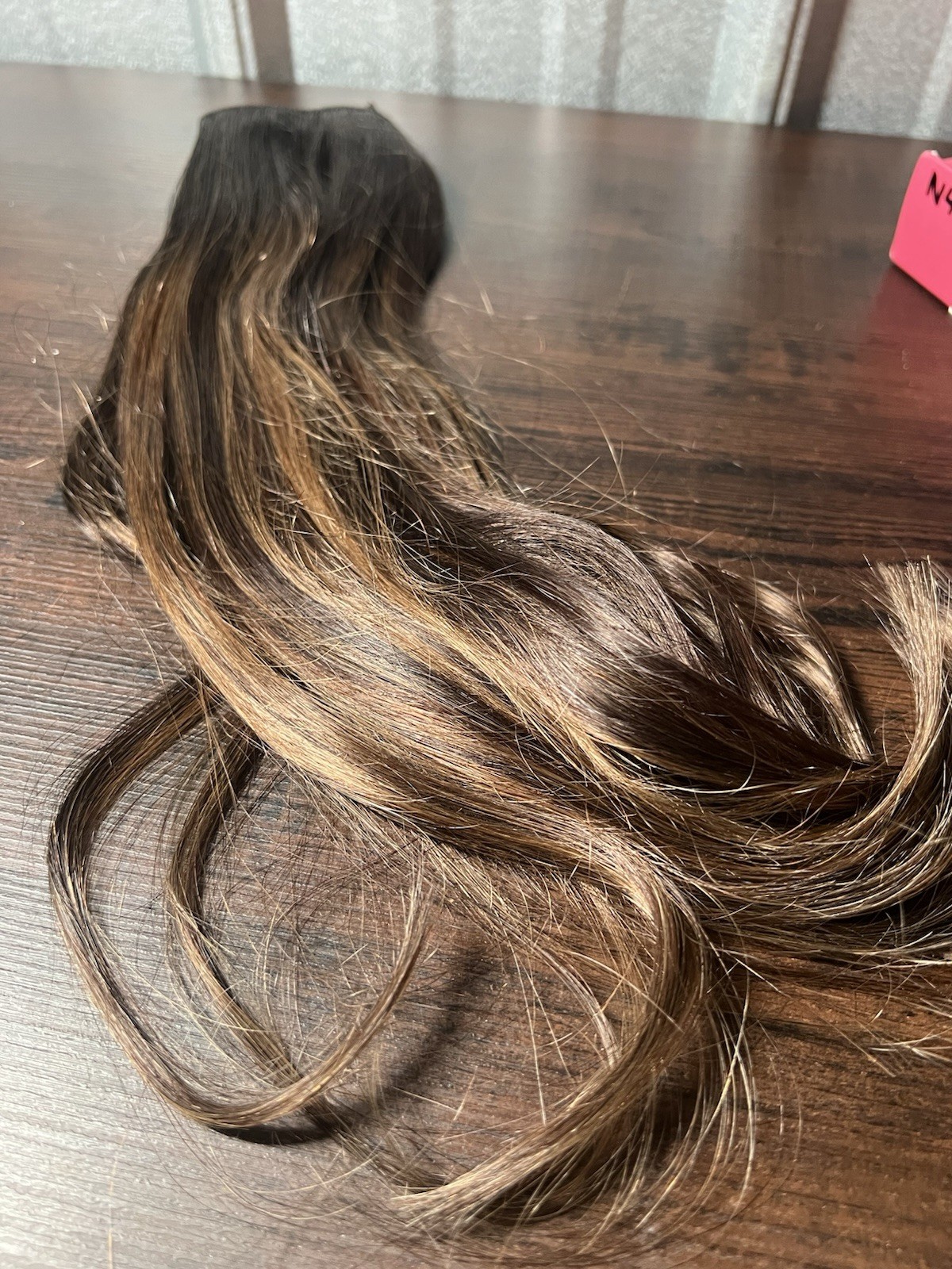 WENNALIFE Wire Hair Extensions Real Human Hair 16 inch 95g Balayage