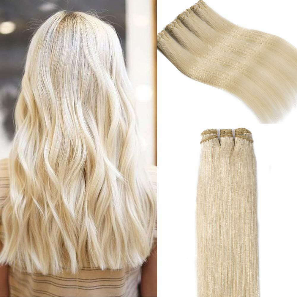 Weaving Hair Extensions Double Weft Sew Machine Made Hair Weft Remy Human Hair