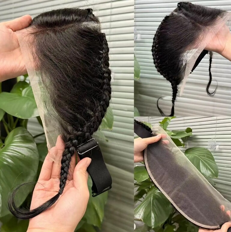 V Beauty New 13X4 Lace Frontal Brazilian Remy Hair Lace Closure Only with Braids