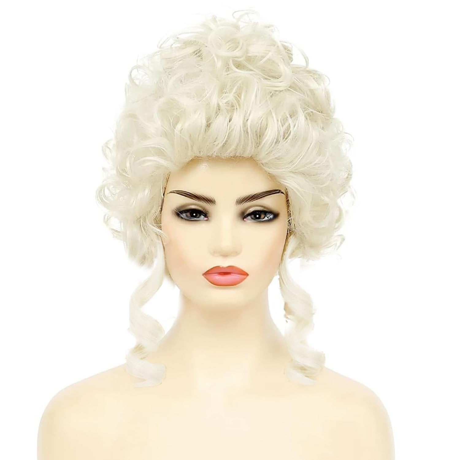 Blonde Marie Antoinette Wigs Victorian ,Short Vintage Beehive Hair Rococo Cos…