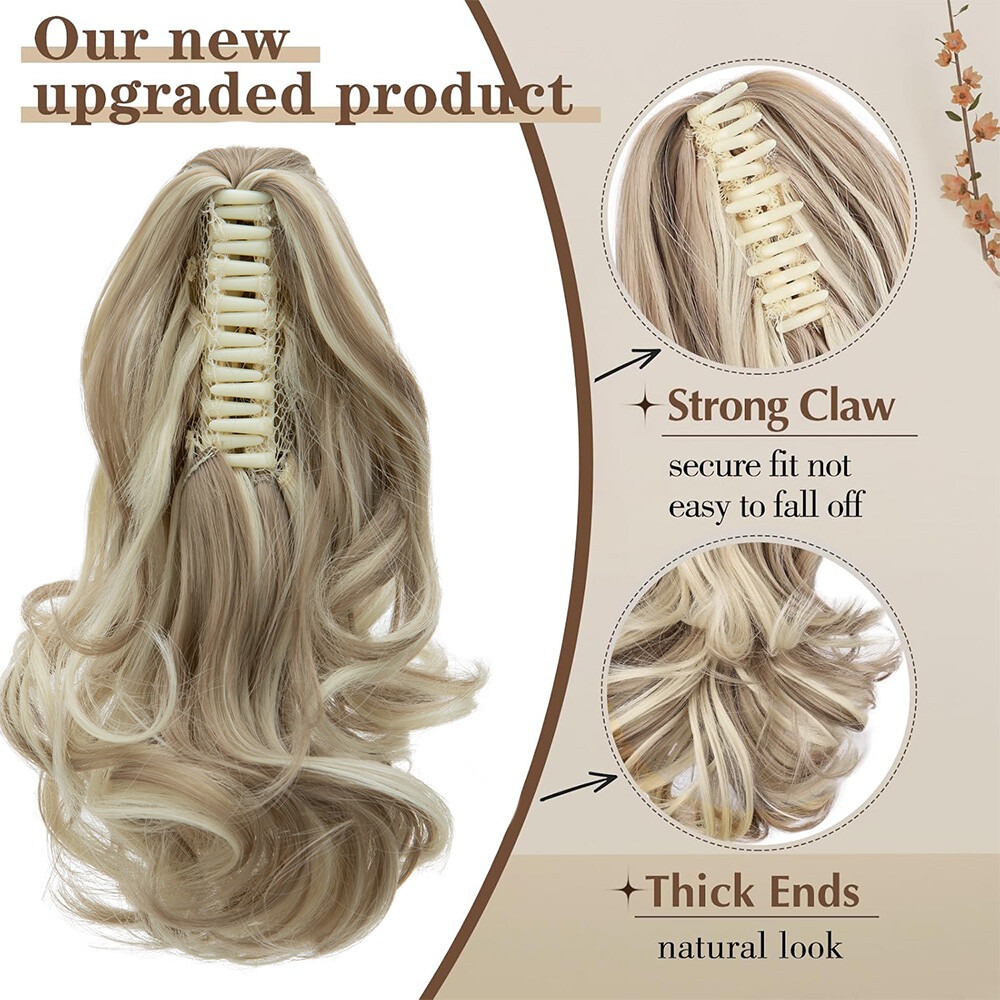 Lady Hairpiece 12″ Real Claw Ponytail Clip In Hair Extensions Pony Tail As Human