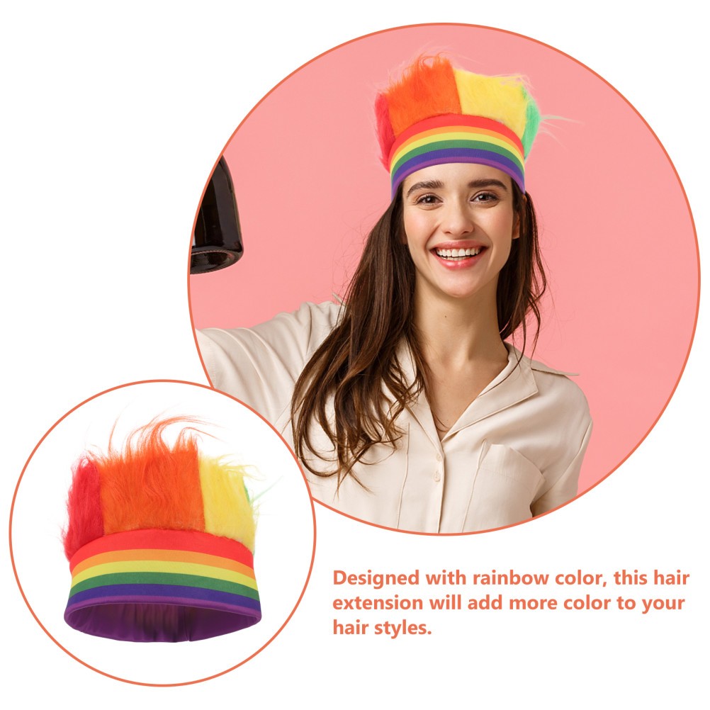 Colourful Wigs Colored Funny Cosplay Hairpiece Carnival Headband