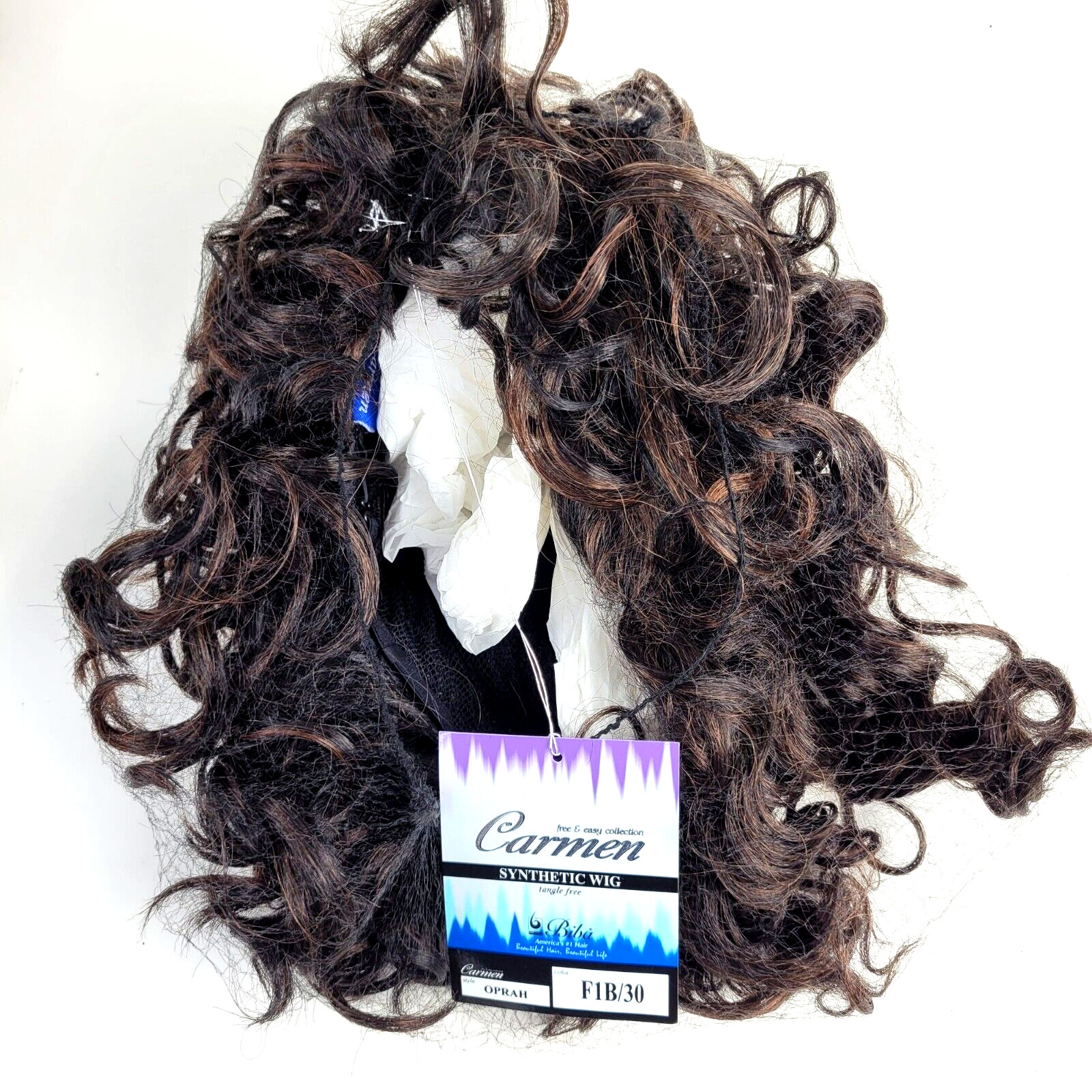 Carmen Synthetic Wig Tangle Free Biba Oprah F1B/30 Color