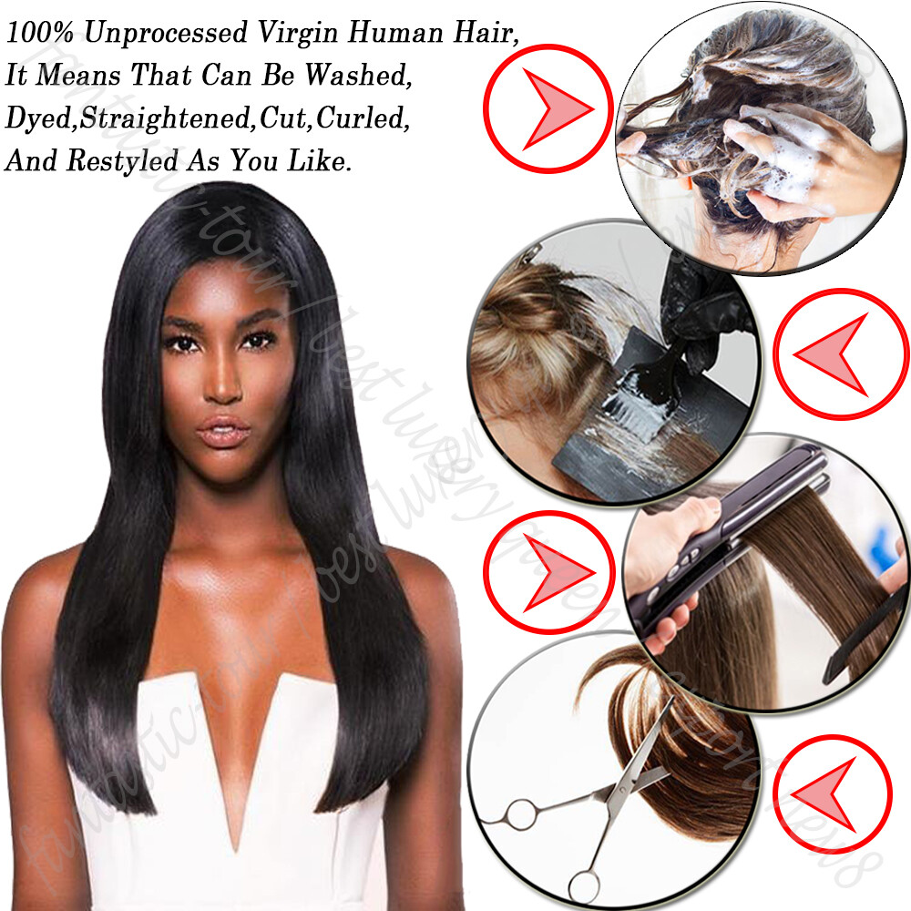 100% Real Remy Human Hair Extensions 100g/300g/400g THICK 3/4Bundles Weaves Weft