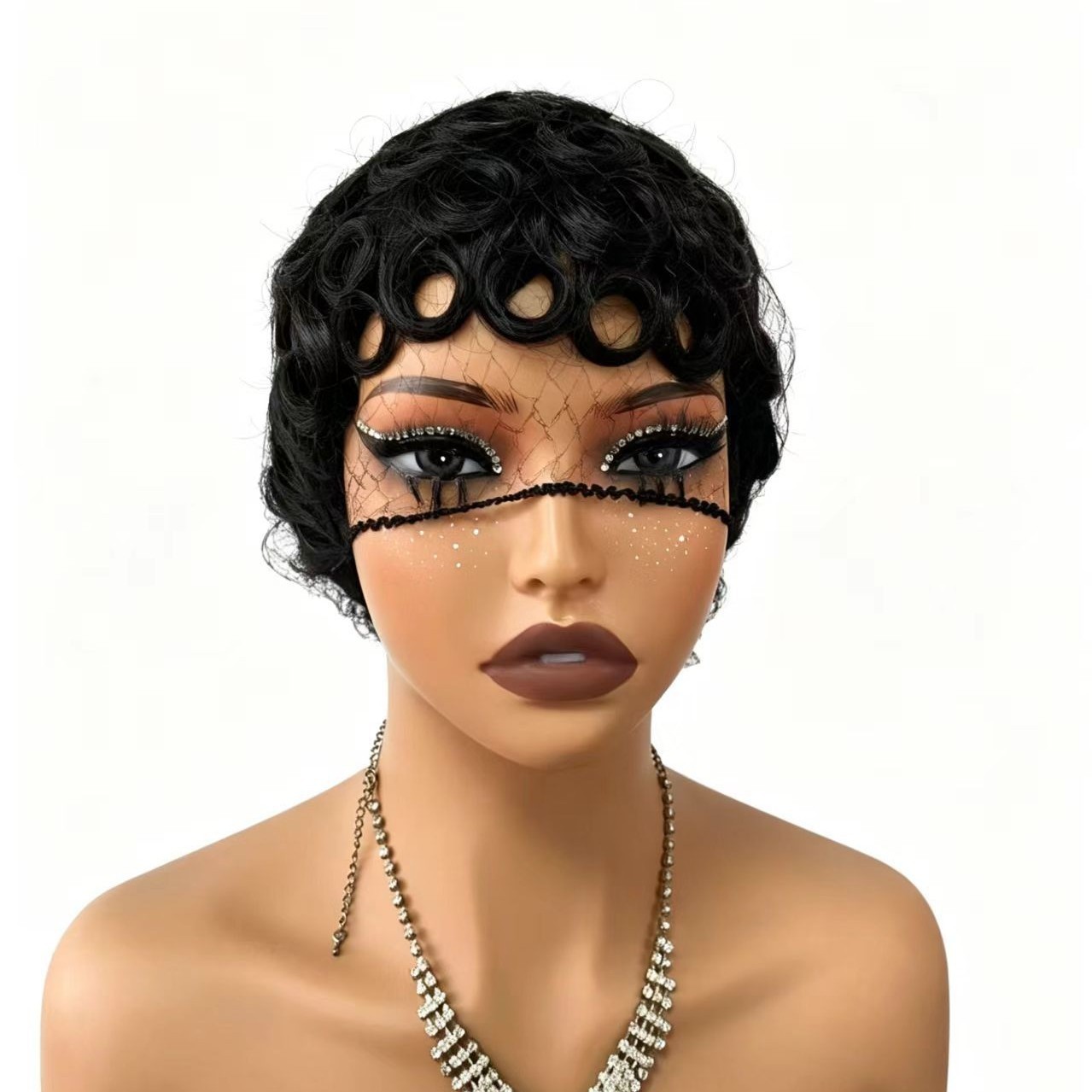 6″ Short Curly Pixie Cut Wig 100% Human Hair Machine Made Afro Kinky