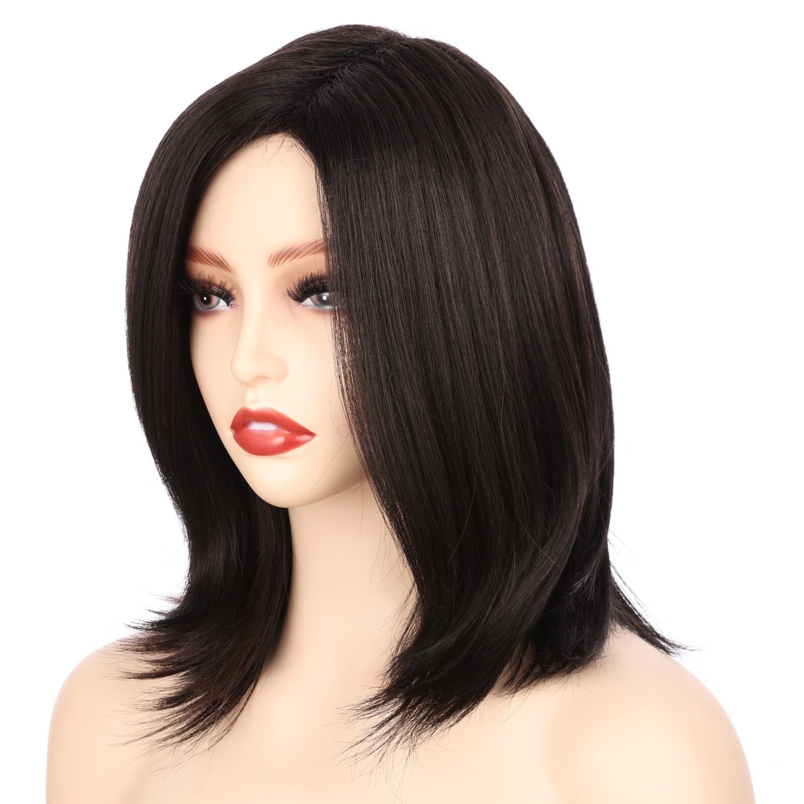 OneDor 11″ Short Straight Synthetic Bob Wigs for Women, Girls (RL2/4)