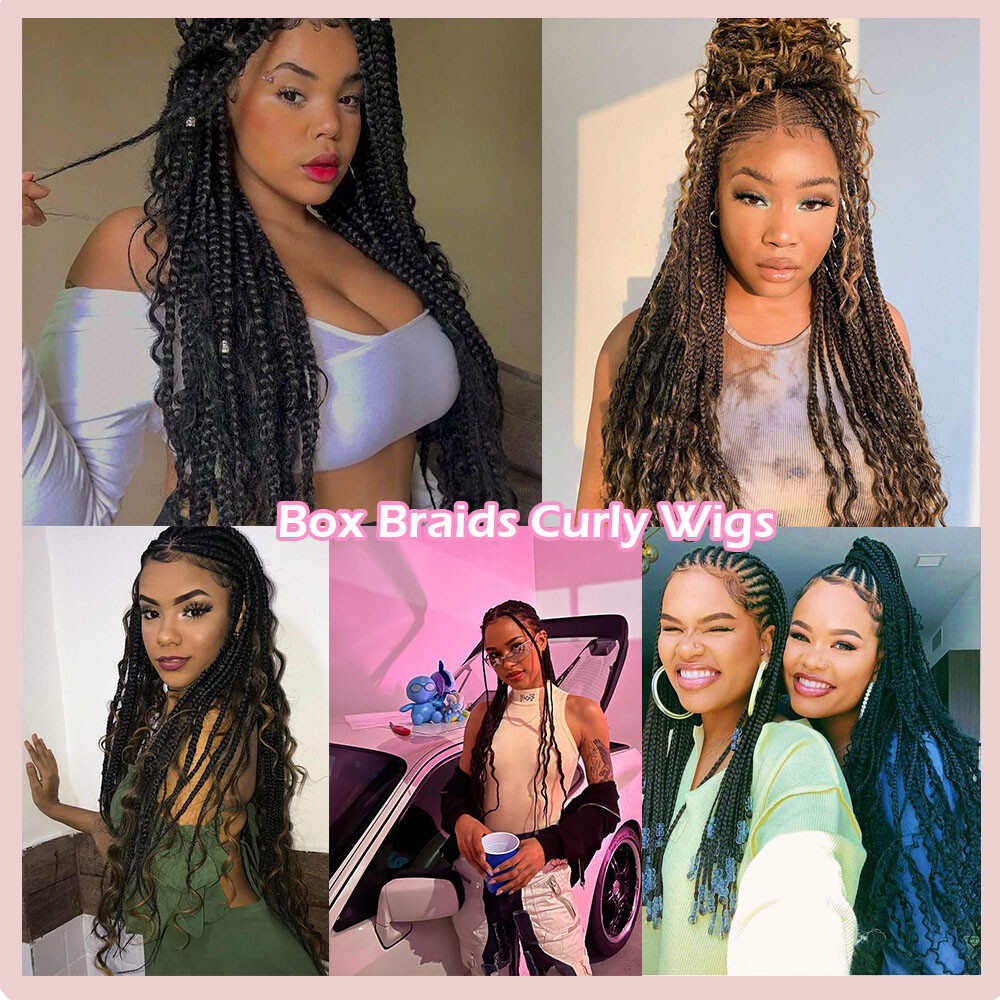 Hot OMBRE Dreadlock Wig for Black Women Curly End Big Afro Braided Wigs Braiding