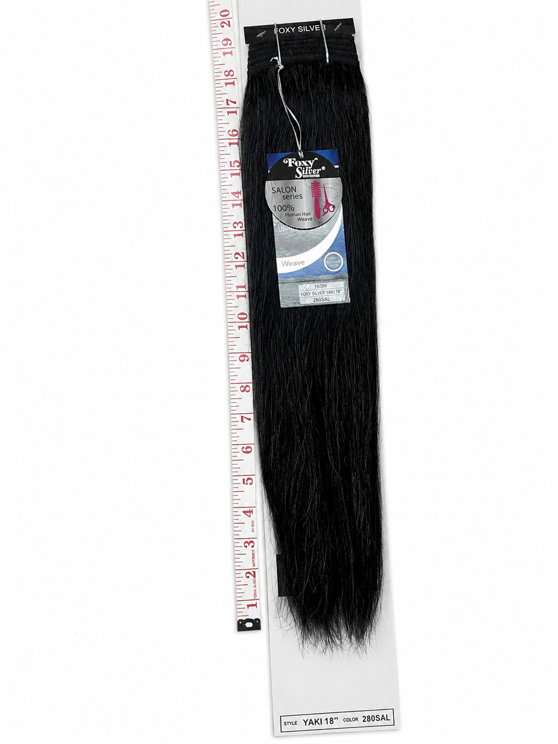 Foxy Silver Yaki 100% Human Hair Weave, 8″-18″, Tangle free, Natural look
