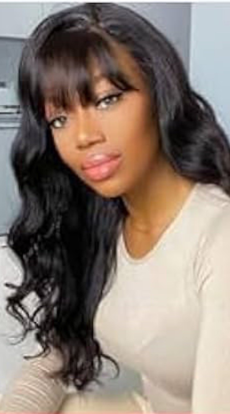 100% Human Hair Body-Wave -2”x4”Lace Front Wig -22” Long -1”x6” Bottom Back Lace
