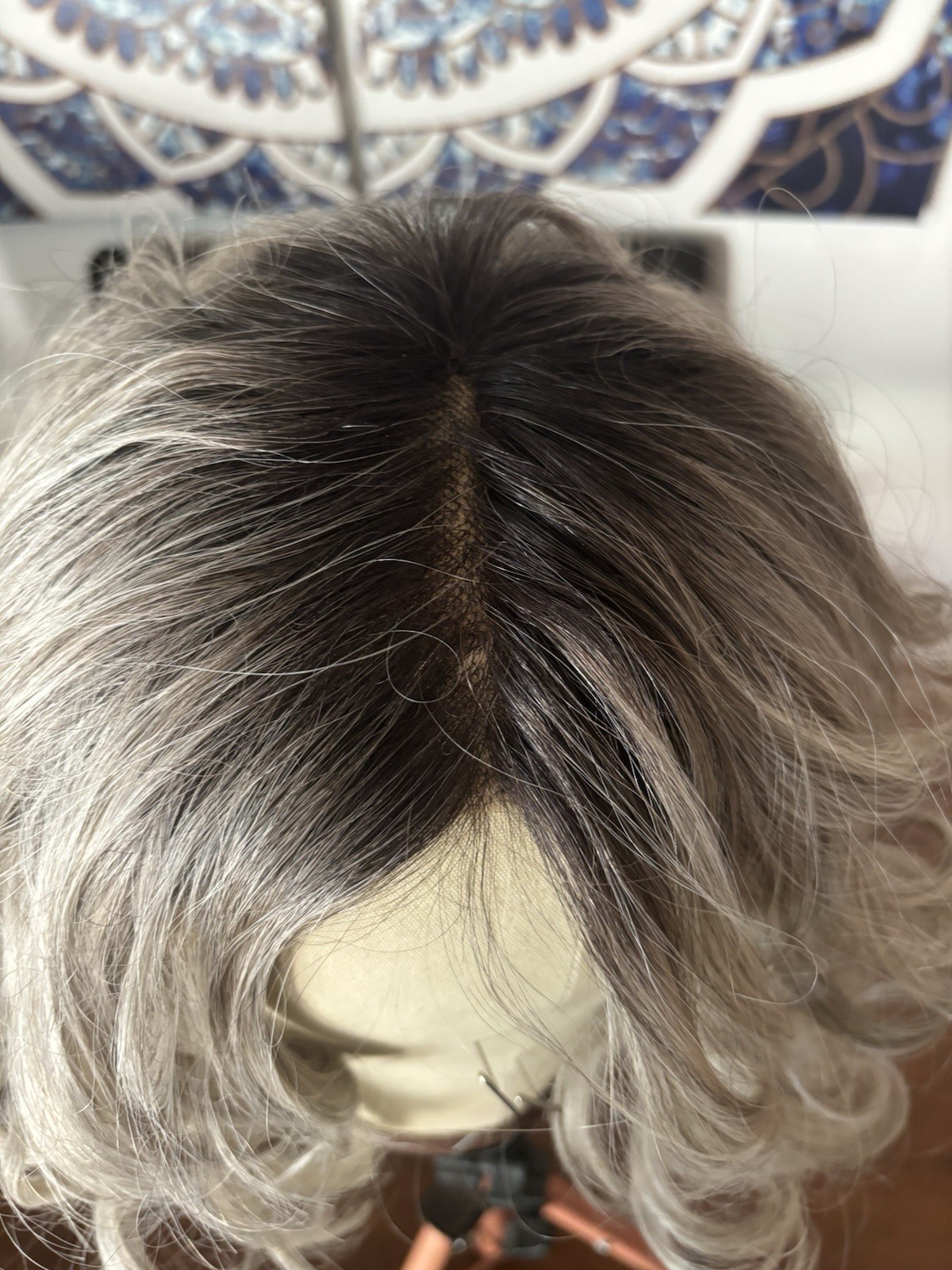 Luxury Lace Front Free Part Stunning Salt & Pepper /Silver, Blonde Synthetic Wig