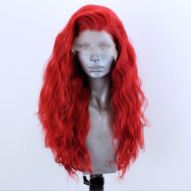 Front Lace Wig Long Curly Hair European and American Style Wig Head Cover Linen