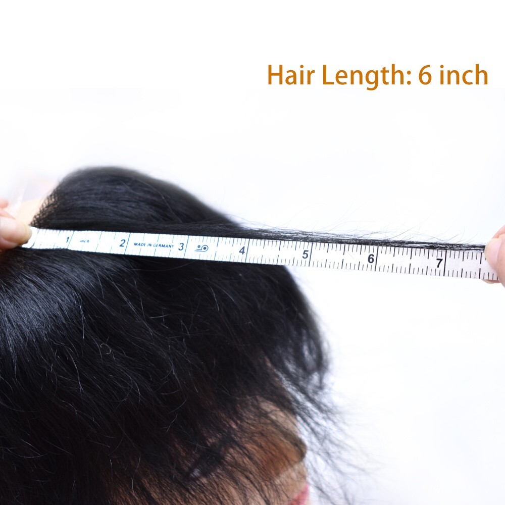 Mens Frontal Hairpiece Full French Lace Forehead Hairline for Receding Hairline