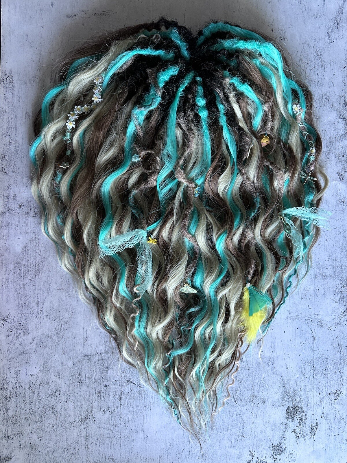 Dreadlocks Boho Curls DE 60 pieces – 120 ends + free elastic band decoration