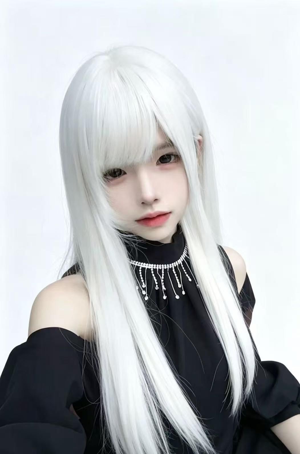 22 Inches long Hair Wig for Women Black Synthetic Hair Natural Long Straight …