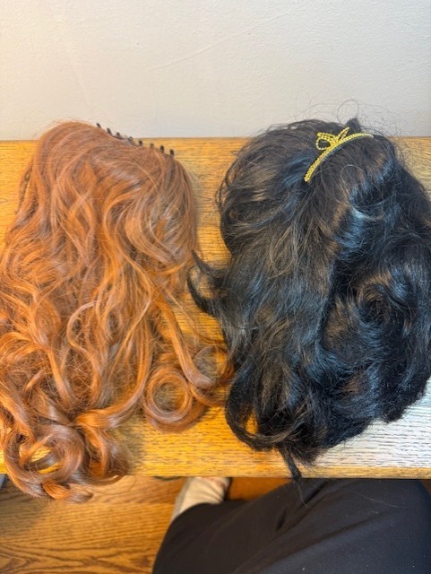 Lot of 8 Synthetic Wigs Mixed Colors & Styles New Without Tags Stands included.