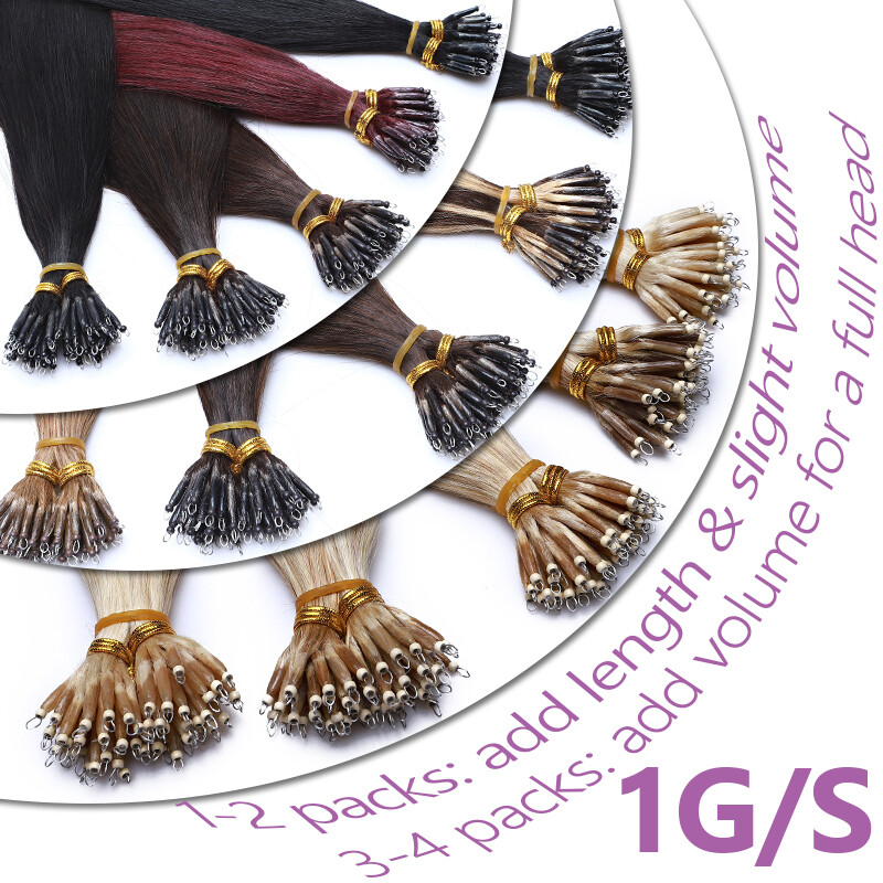 CLEARANCE Thick Micro Loop Beads Nano Ring Tip Remy Human Hair Extensions 150G